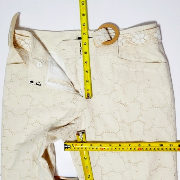 Sara Jane Eyelet & Rosette Lace Cotton Flare Pants (10) - Picture 11 of 12